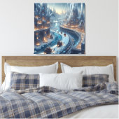 Crystal Ice World Fantasy Art Leinwanddruck (Insitu (Schlafzimmer))