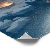 Crystal Ice World Fantasy Art Poster (Ecke)