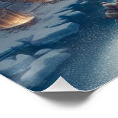 Crystal Ice World Fantasy Glossy Poster (Ecke)