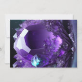Crystal Jewel Aquarius Amethyst Februar Geburtstag Einladung (Rückseite)