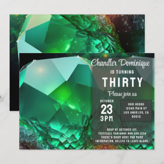 Crystal Jewel Leo Green Peridot August Geburtstag Einladung