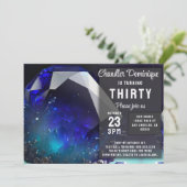 Crystal Jewel Sagittarius Topaz Dezember Geburtsta Einladung (Stehend Vorderseite)