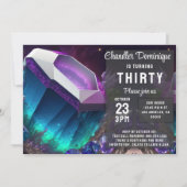 Crystal Jewel Tone Alexandrite Gem June Birthday Einladung (Vorderseite)