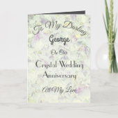 Crystal Jubiläum Husband Gruß Karte (Vorderseite)