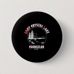 Crystal Lake-Camp-Counselor-Kostüm Halloween-Horro Button