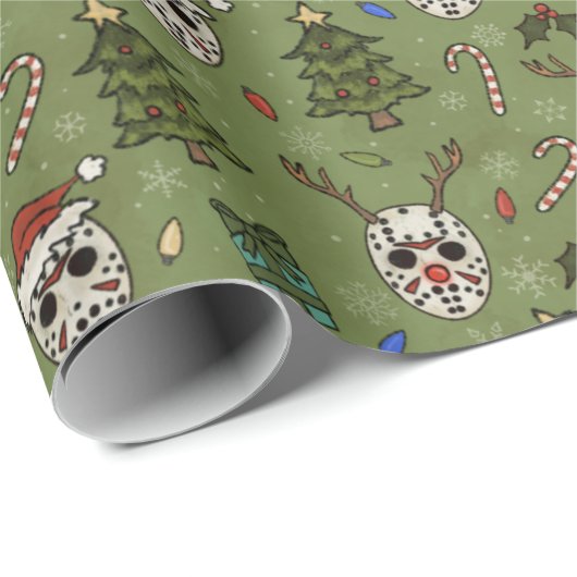 Crystal Lake Creepmas Geschenkpapier (Rolleneckpunkt)