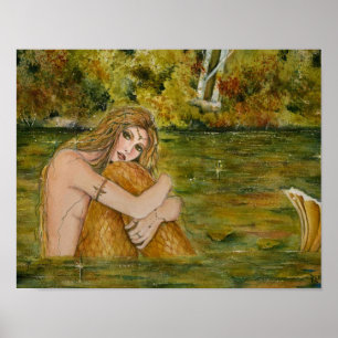 Crystal Lake Mermaid Poster von Renee L. Lavoie
