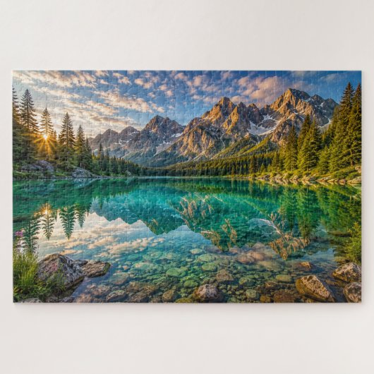 Crystal Lake Reflection Rätsel Puzzle (Horizontal)