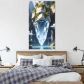 Crystal landscapes blend nature and science leinwanddruck (Insitu (Schlafzimmer))
