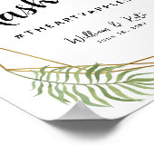 Crystal leaf foliage Social Media Hochzeit/Party Poster (Ecke)