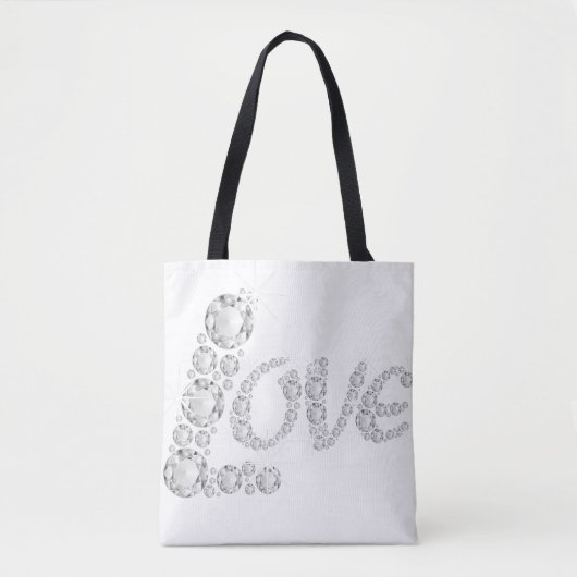 Crystal Liebe Tote Bag Tasche (Vorderseite)