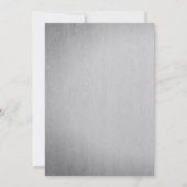 Crystal Light String White Branch Gray Wedding Einladung (Rückseite)