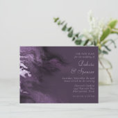 Crystal Lila Agate | Marble Änderung des Datums Einladung (Stehend Vorderseite)