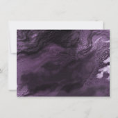 Crystal Lila Agate | Marble Änderung des Datums Einladung (Rückseite)