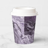 Crystal Lila Agate | Moody Marble Monogram Pappbecher (Rechts)