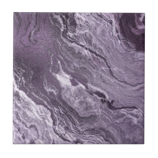 Crystal Lila Agate | Moody Marbled Stone Fliese (Vorderseite)