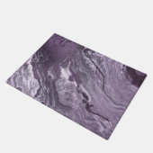 Crystal Lila Agate | Moody Marbled Stone Fußmatte (Schrägansicht)