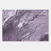 Crystal Lila Agate | Moody Marbled Stone Geschenkpapier Set (Vorderseite)