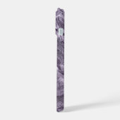 Crystal Lila Agate | Moody Marbled Stone iPhone 15 Hülle (Linke Seite)