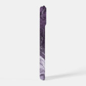 Crystal Lila Agate | Moody Marbled Stone iPhone 15 Hülle (Rechte Seite)
