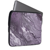 Crystal Lila Agate | Moody Marbled Stone Laptopschutzhülle (Vorne Rechts)