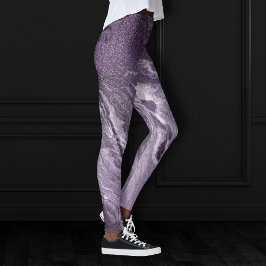 Crystal Lila Agate | Moody Marbled Stone Leggings