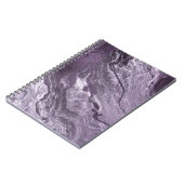 Crystal Lila Agate | Moody Marbled Stone Notizblock (Linke Seite)