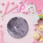 Crystal Lila Agate | Moody Marbled Stone Pappteller (Party)