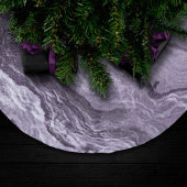 Crystal Lila Agate | Moody Marbled Stone Polyester Weihnachtsbaumdecke