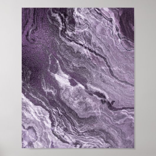 Crystal Lila Agate | Moody Marbled Stone Poster (Vorne)