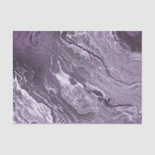 Crystal Lila Agate | Moody Marbled Stone Seidenpapier (Vorderseite)