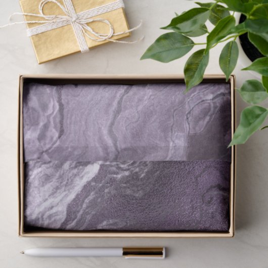 Crystal Lila Agate | Moody Marbled Stone Seidenpapier (Geschenk)