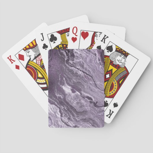 Crystal Lila Agate | Moody Marbled Stone Spielkarten (Rückseite)