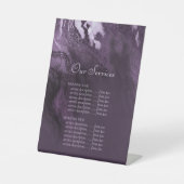 Crystal Lila Agate | Preisliste für Dienstleistung Sockelschild (Vorderseite)