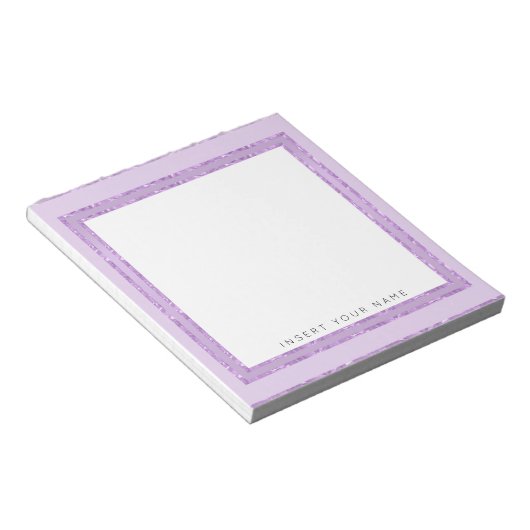 Crystal Lila Personalisierter Notepad 5.5" x 6" Notizblock (angewinkelt)