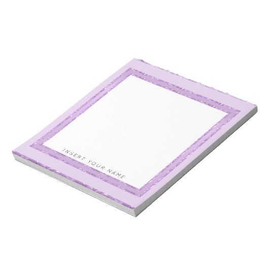 Crystal Lila Personalisierter Notepad 5.5" x 6" Notizblock (Rotiert)