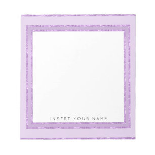 Crystal Lila Personalisierter Notepad 5.5" x 6" Notizblock