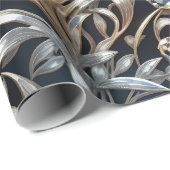 Crystal Luxury Blume Filigree Wrapping Paper Geschenkpapier (Rolleneckpunkt)