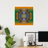 Crystal Mandala 5 Poster (Heimbüro)