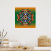Crystal Mandala 5 Poster (Küche)