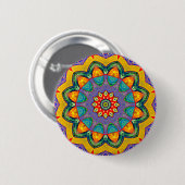 "Crystal Mandala Quilt" Button (Vorne & Hinten)
