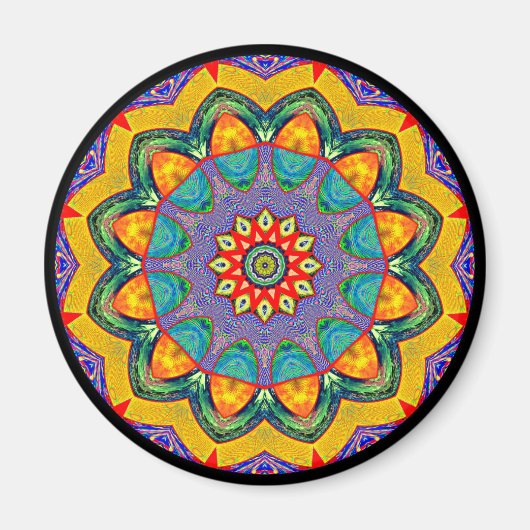 "Crystal Mandala Quilt" Magnet (Vorne)