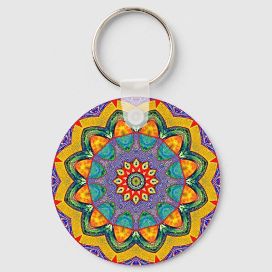 "Crystal Mandala Quilt" Schlüsselanhänger (Vorderseite)