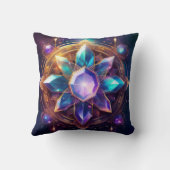 Crystal Mandala - Vibrant Gemstone Artwork Kissen (Rückseite)
