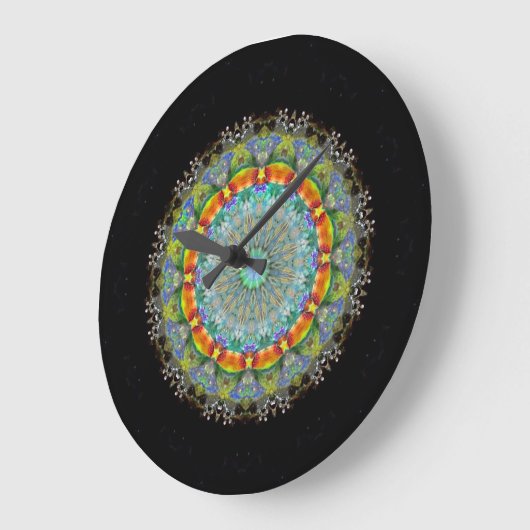 Crystal Mandala Wall Clock Große Wanduhr (Winkel)