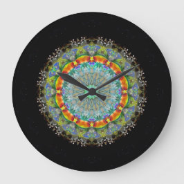 Crystal Mandala Wall Clock Große Wanduhr