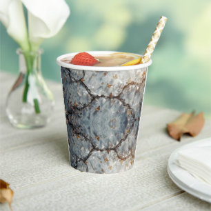 Crystal Marble Rock Wall mit farbenfroher Farbe Pappbecher