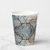 Crystal Marble Rock Wall mit farbenfroher Farbe Pappbecher (Vorderseite)