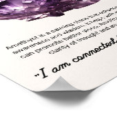 Crystal Meaning Amethyst, für Medizin und Yoga Poster (Ecke)