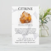 Crystal Meaning Card - Citrin Feiertagskarte (Stehend Vorderseite)